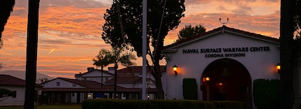 A November sunrise at Naval Surface Warfare Center, Corona Division, at Norco, California.