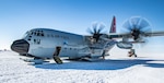 A LC-130 "Skibird" assigned to the 109th Airlift Wing, New York Air National Guard, operates in Antarctica in 2022.