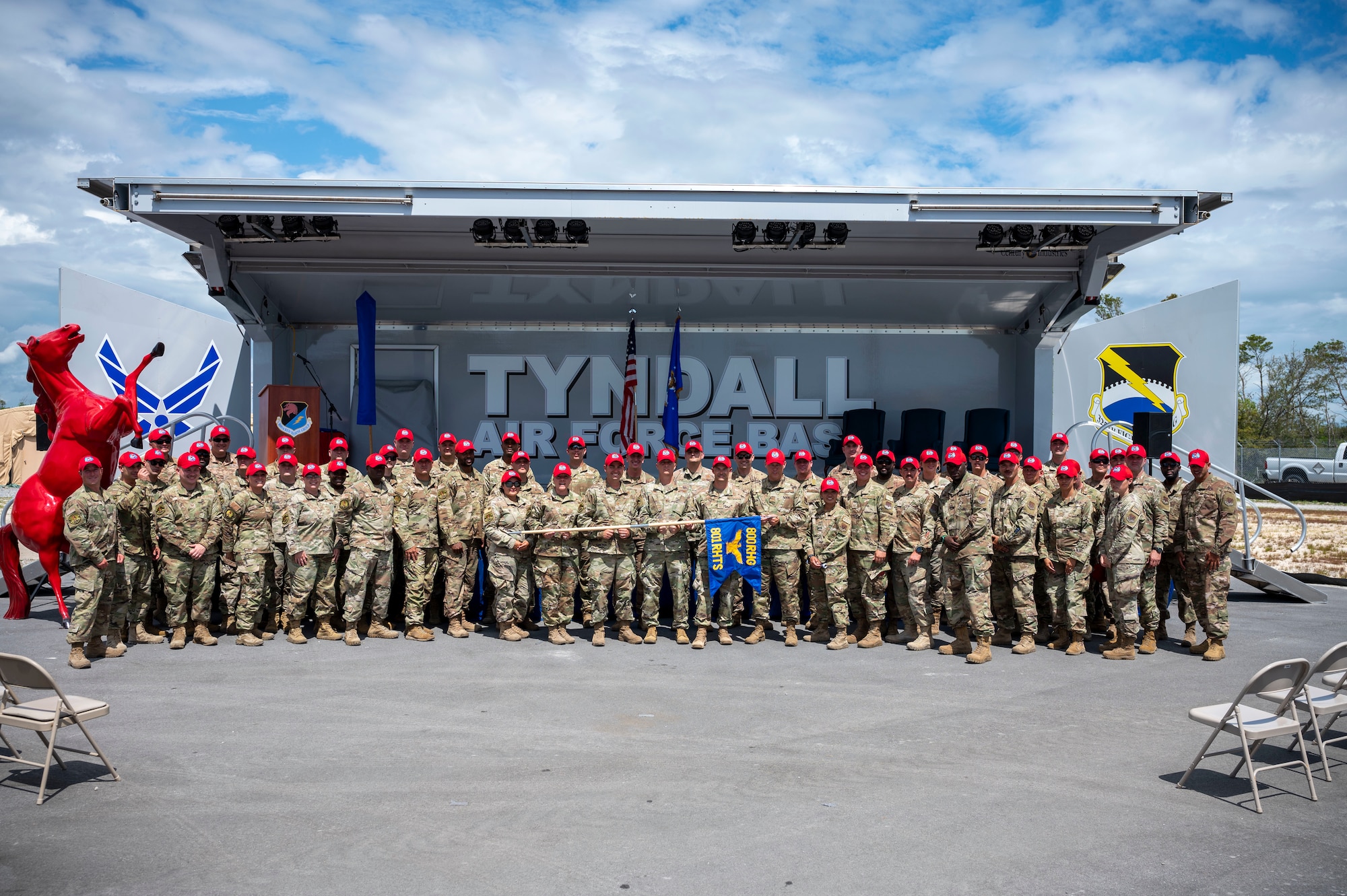 Airmen pose for a photo