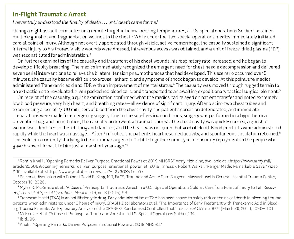 In-Flight Traumatic Arrest