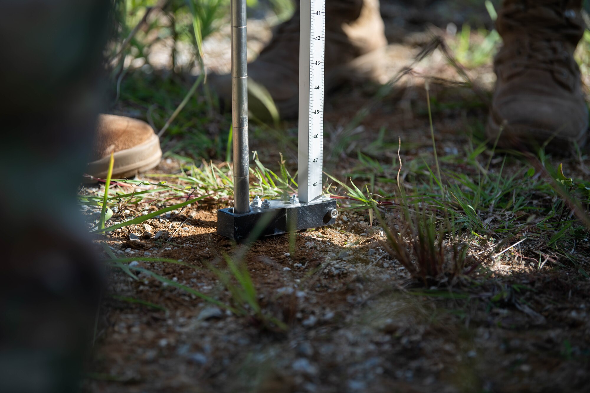 DCP being used to measure ground compaction