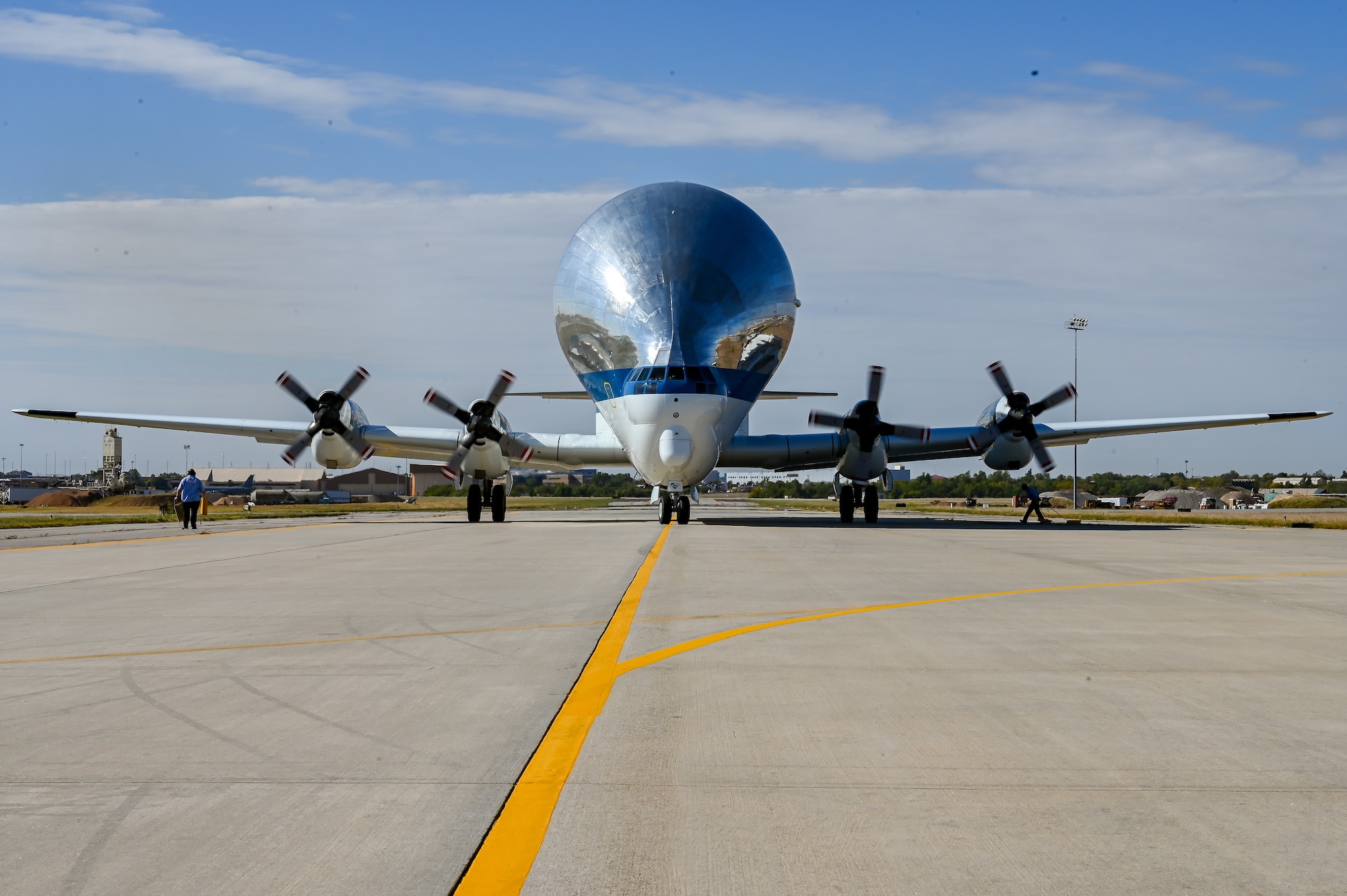NASA Super Guppy aircraft taxiing