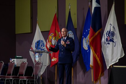 Awardee receives award.