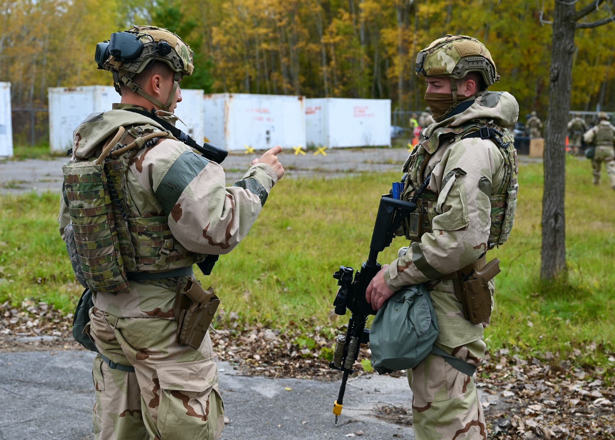 Members of the 174th Attack Wing Security Forces participate in Compliance Inspection at Hancock Field Air National Guard Base Oct.18, 2022. The inspection was conducted to assess areas mandated by law as well as mission areas that are critical or important to the health and performance of an organization.