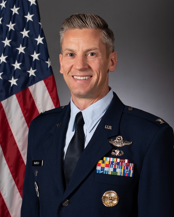 U.S. Air Force Col. Keagan McLeese poses for his official photo, Luke Air Force Base, Arizona, Oct. 26, 2022. (U.S. Air Force photo by SrA Noah Coger)