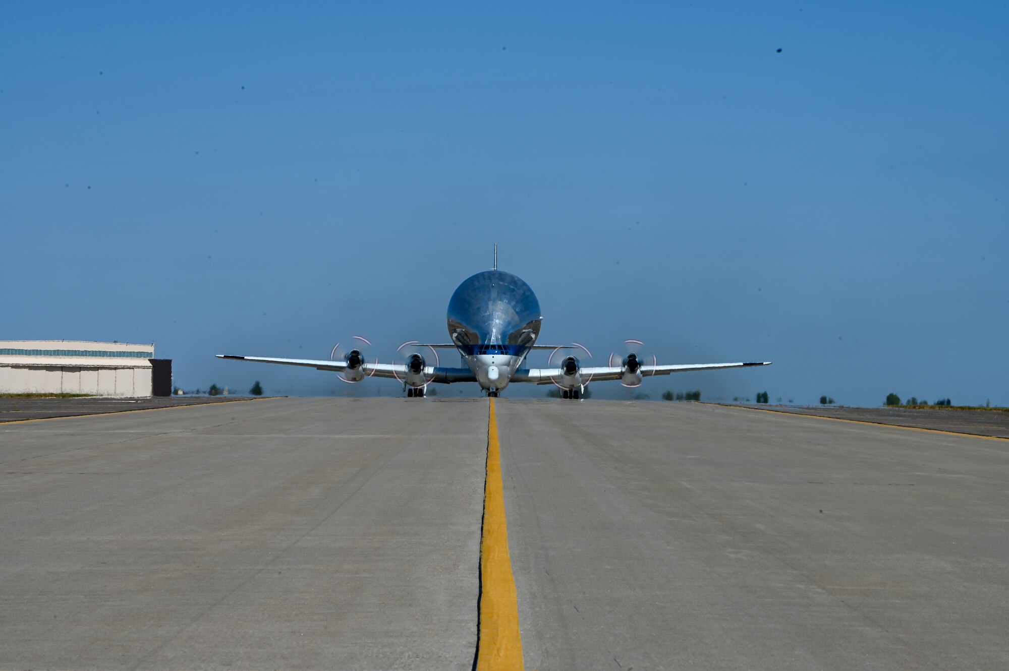 NASA Super Guppy aircraft taxiing