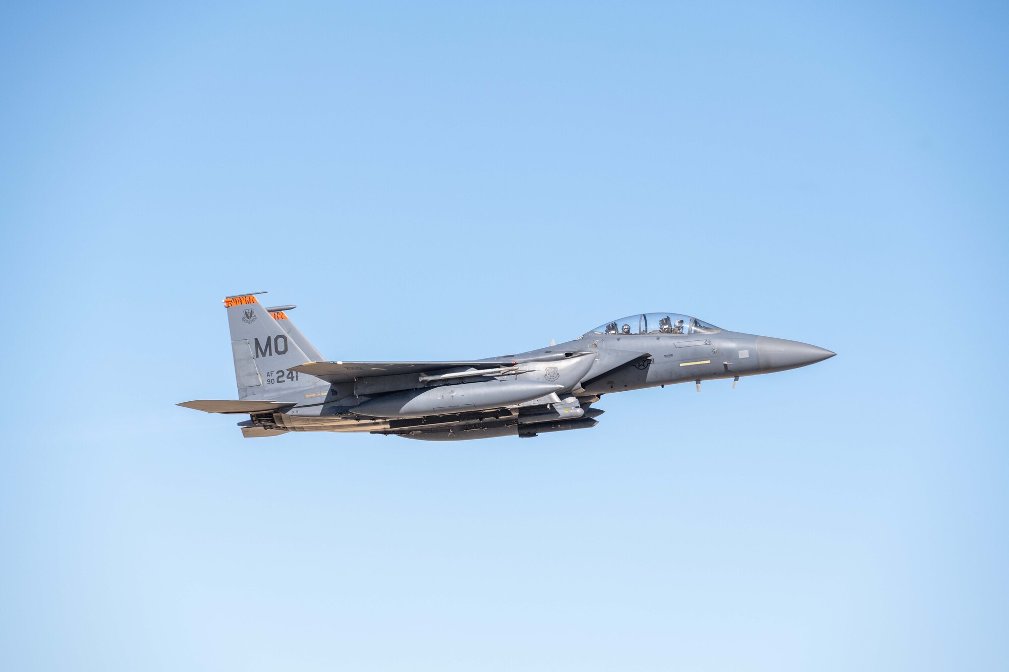 Photo of F-15E flying