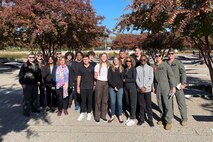 Marines from the Department of Aviation hosted members from the Aviation Youth Mentoring Program at the Pentagon on Oct. 22, 2022. The group explored exhibits throughout the Pentagon and learned about the building's history and components of each service branch.