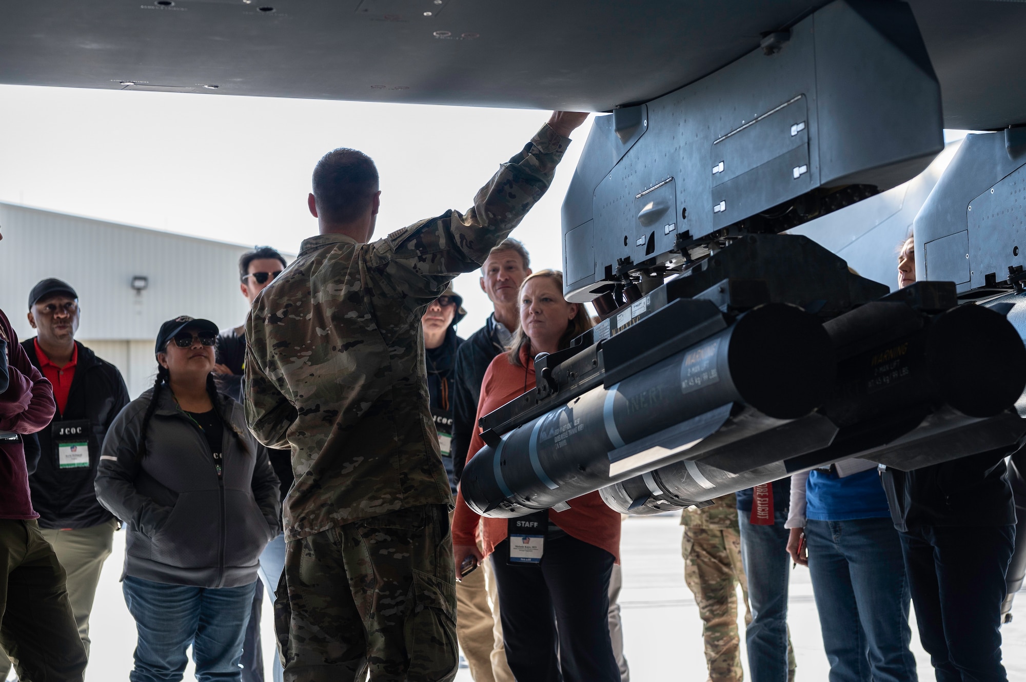 People tour aircraft