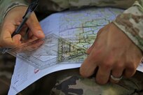 Ammunition platoon trains on land navigation