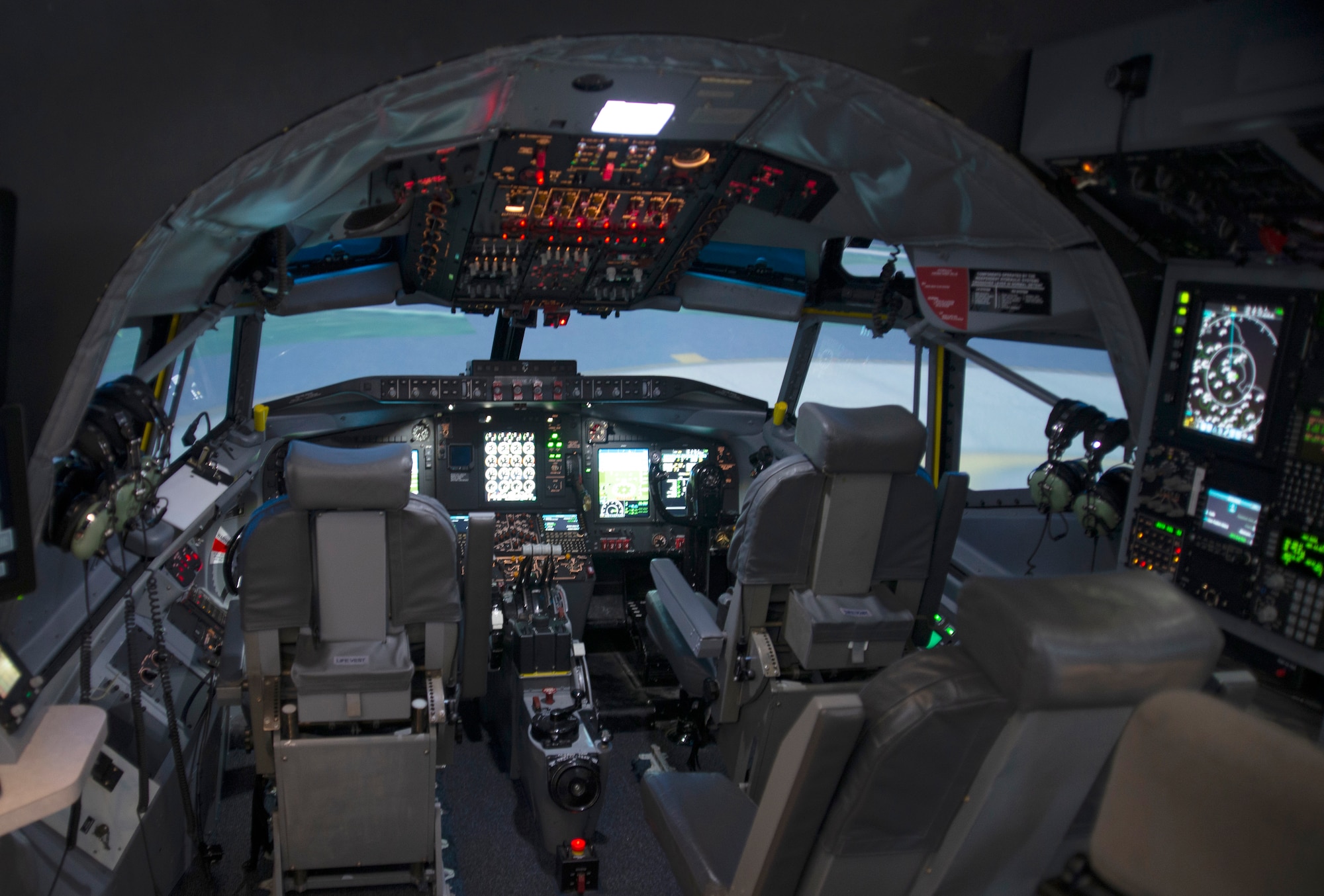 A photo of an RC-135 simulator.