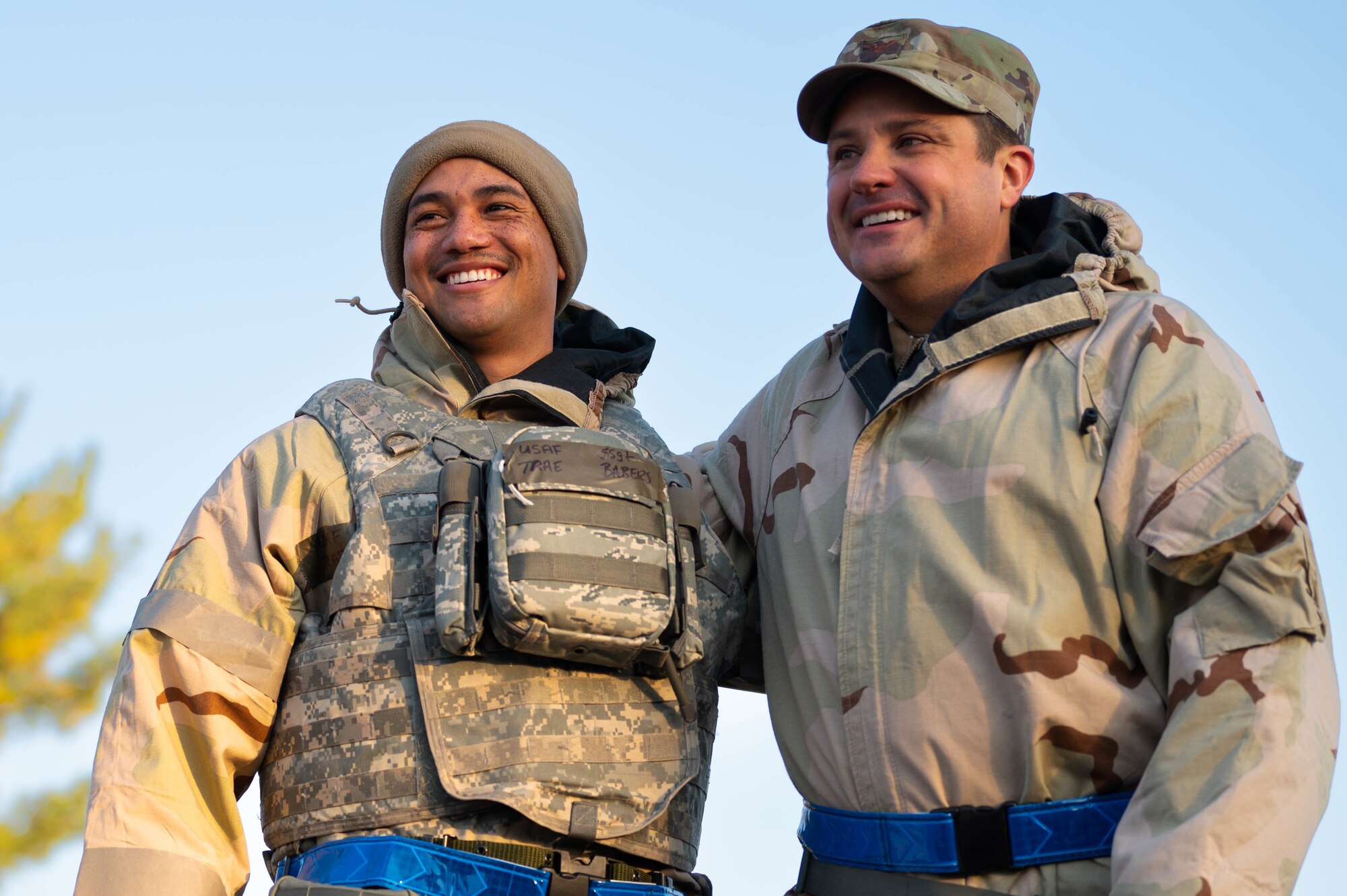two people smiling