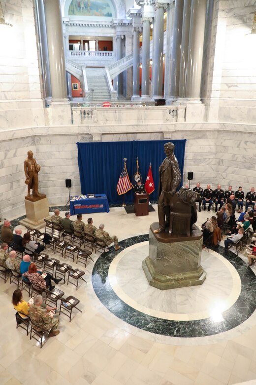 Command Chief Warrant Officer 5 Harlan relinquished the responsibility over Kentucky’s warrant officer corps to the Chief Warrant Officer 5 Ricky L. Skelton.