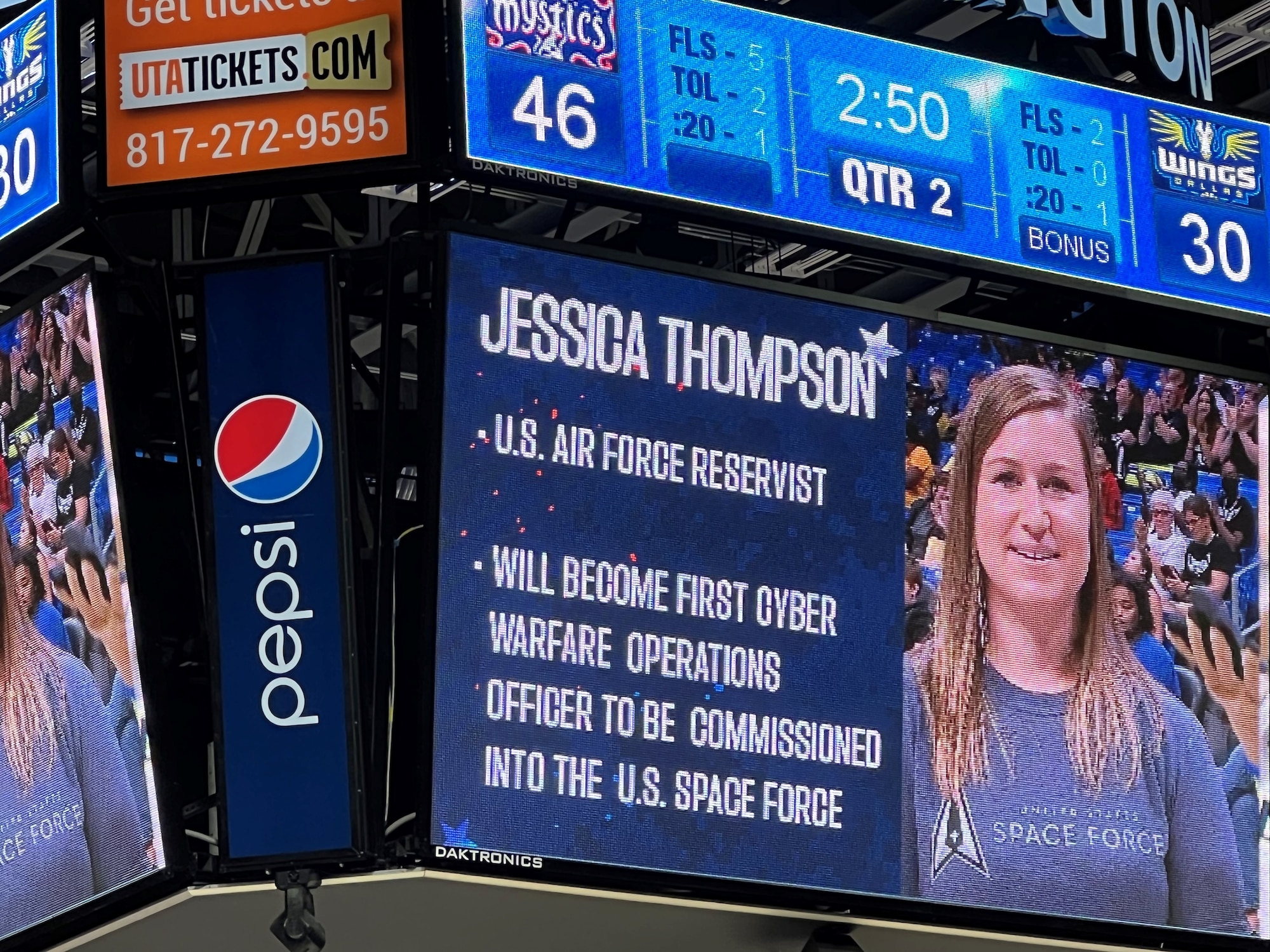 2nd Lt. Jessica Thompson swears into the U.S. Space Force