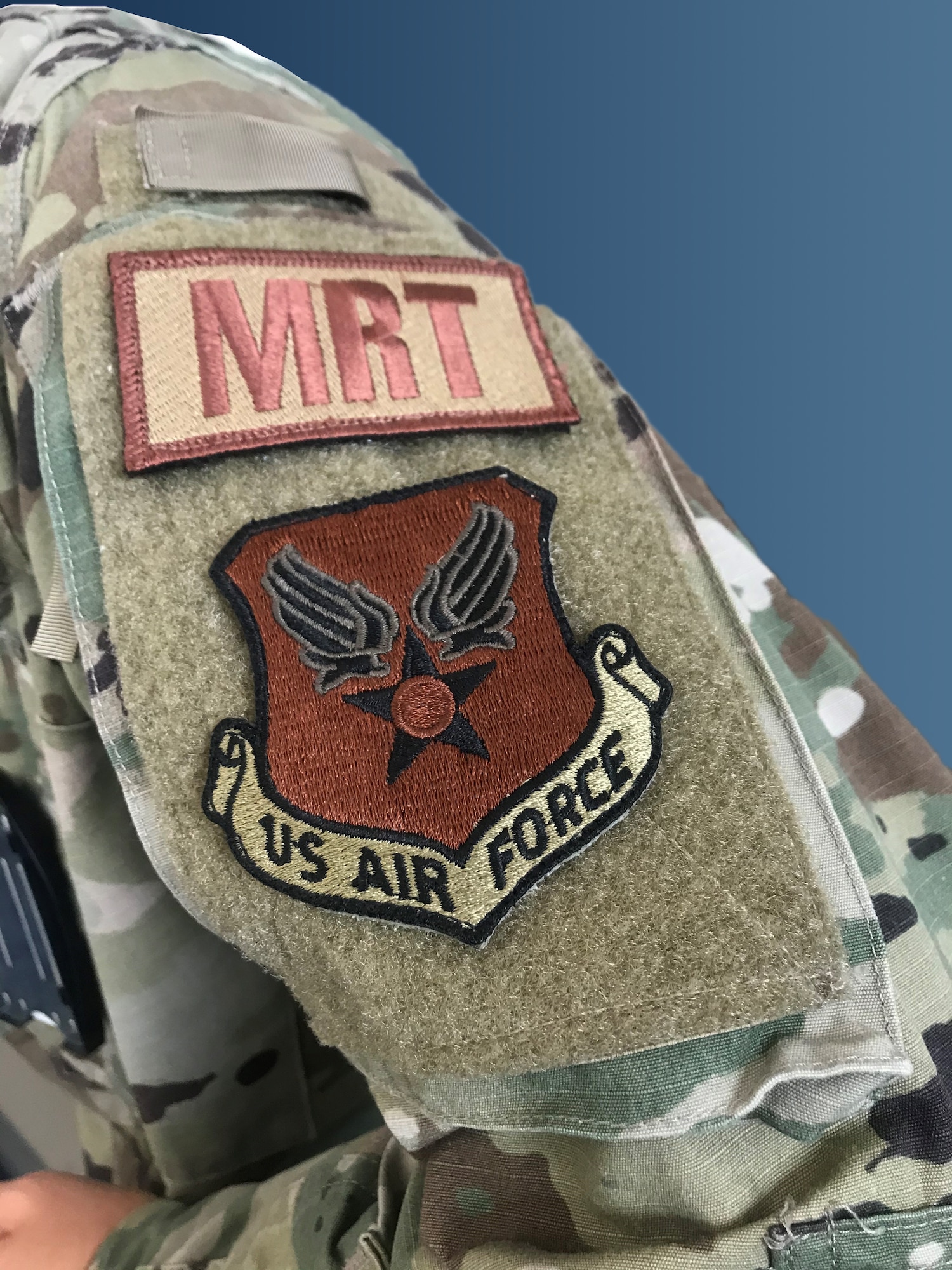 CMSgt Surita Rorie shows off her MRT tab.