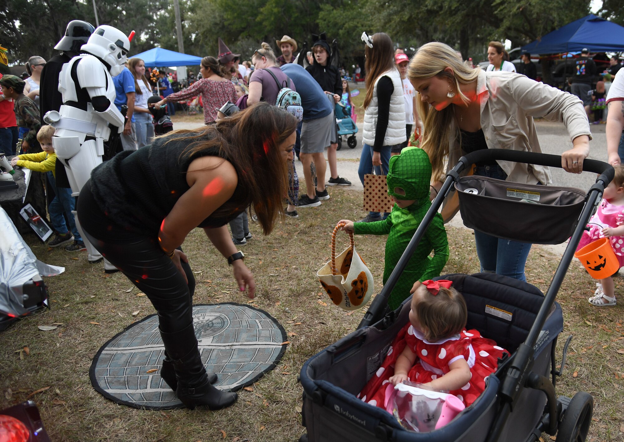Keesler families attend Ghouls in the Park at the marina park at Keesler Air Force Base, Mississippi, Oct. 28, 2022.
