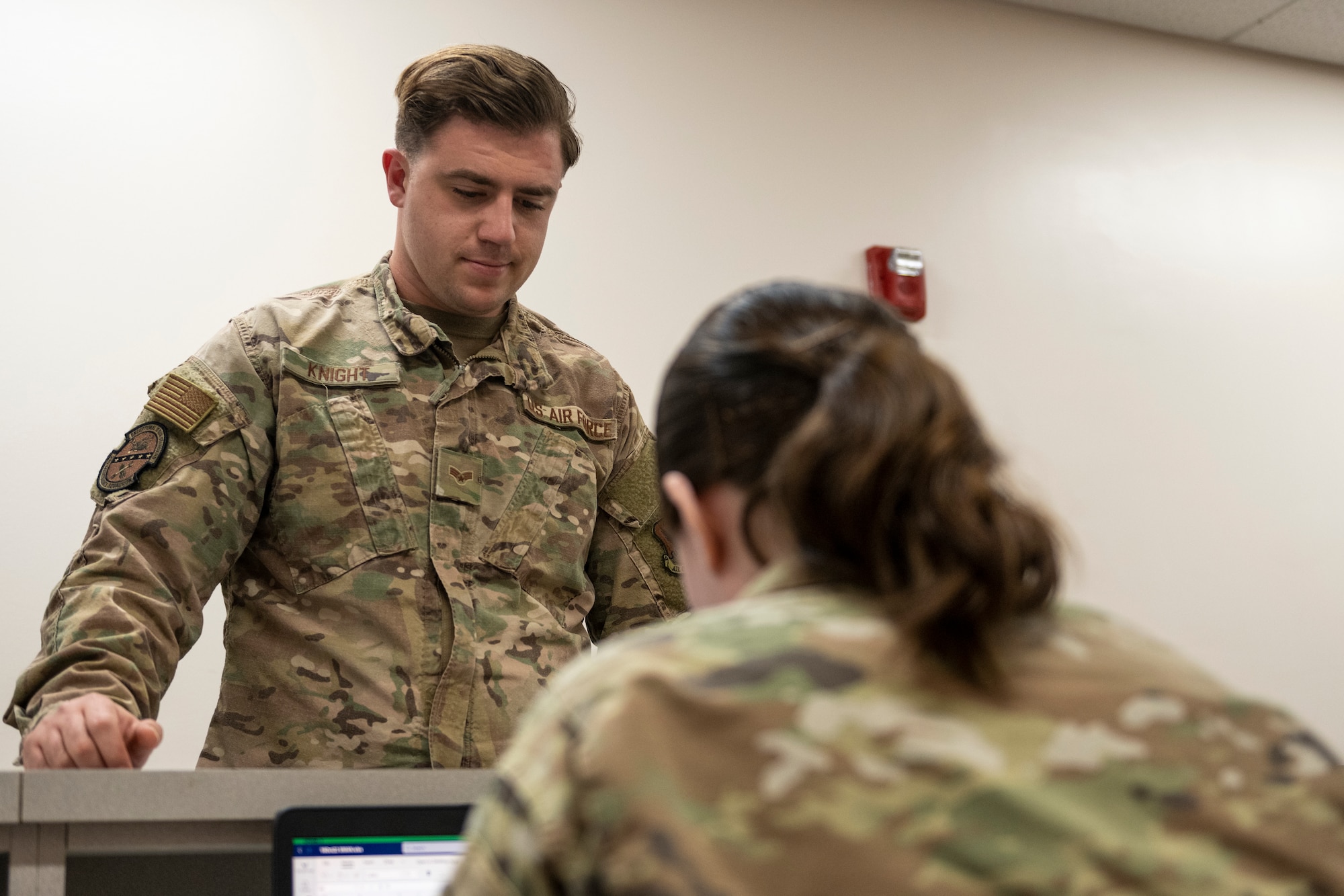 Airman processes through a personnel deployment function line