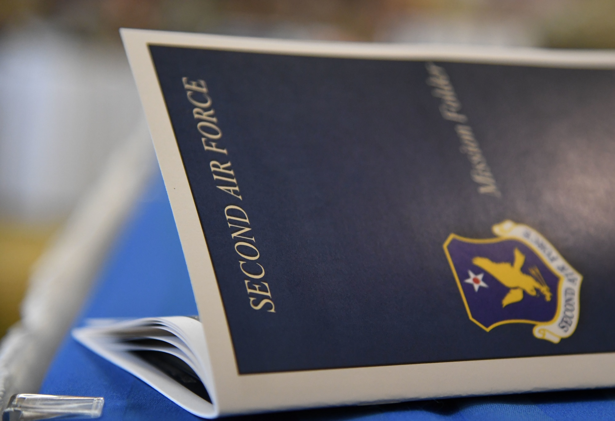 A pamphlet is on display during the Second Air Force Technical Training-101 Seminar inside the Bay Breeze Event Center at Keesler Air Force Base, Mississippi, Oct. 25, 2022.
