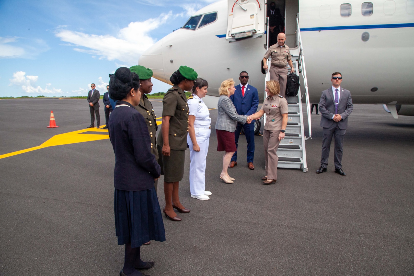 Army Gen. Laura Richardson arrives in Guyana for an official visit.