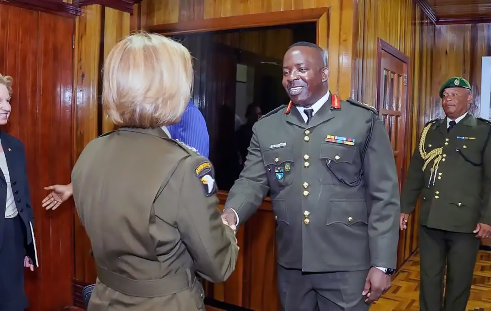 Army Gen. Laura Richardson, meets with Guyana Defence Force Chief of Staff Brigadier Godfrey Bess.