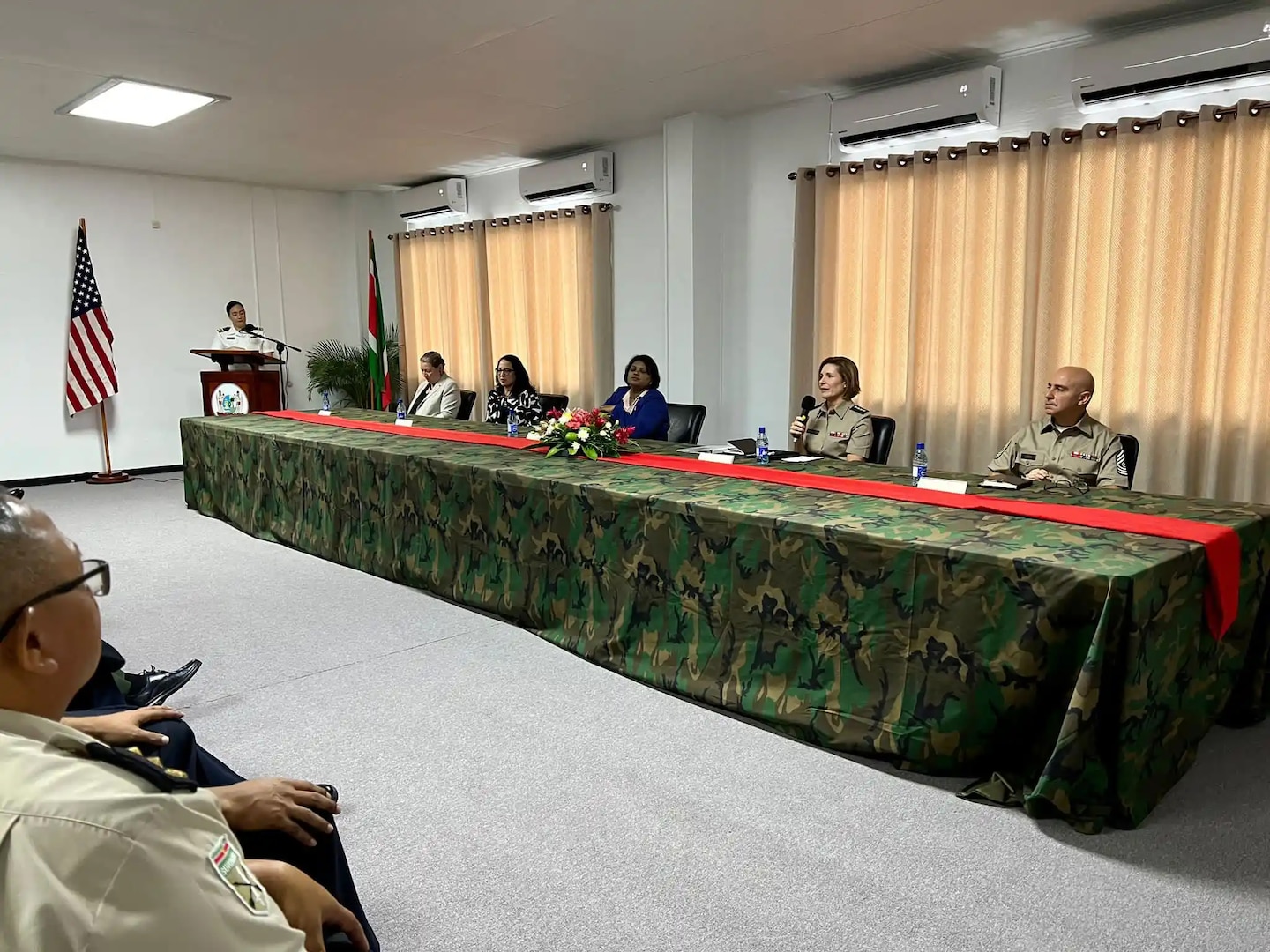 he commander of U.S. Southern Command, Army Gen. Laura Richardson, speaks during a Suriname-led session focused on the Women, Peace, and Security initiative.
