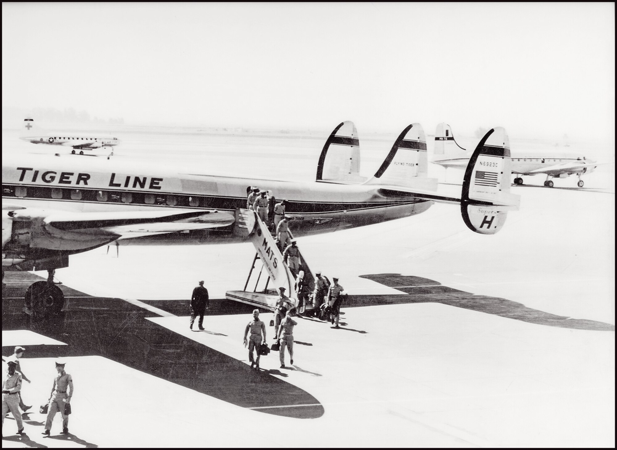 A photo of the actual aircraft that would be designated Tiger Flight 923, days before its fateful flight, Sept. 23, 1962 approximately 500 miles off the coast of Ireland. (Courtesy photo from Eric Lindner)