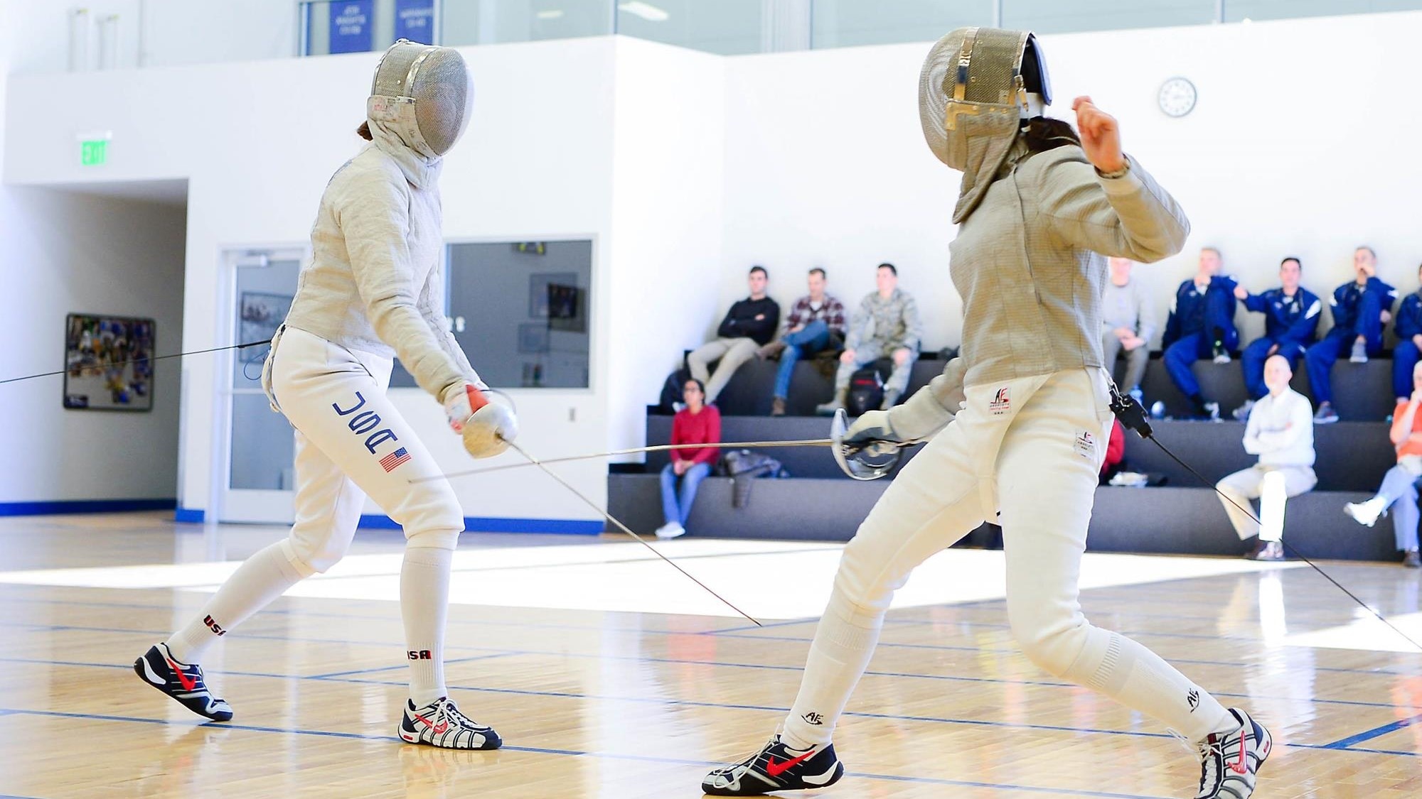 1st Lt. Leanne Singleton-Comfort fencing