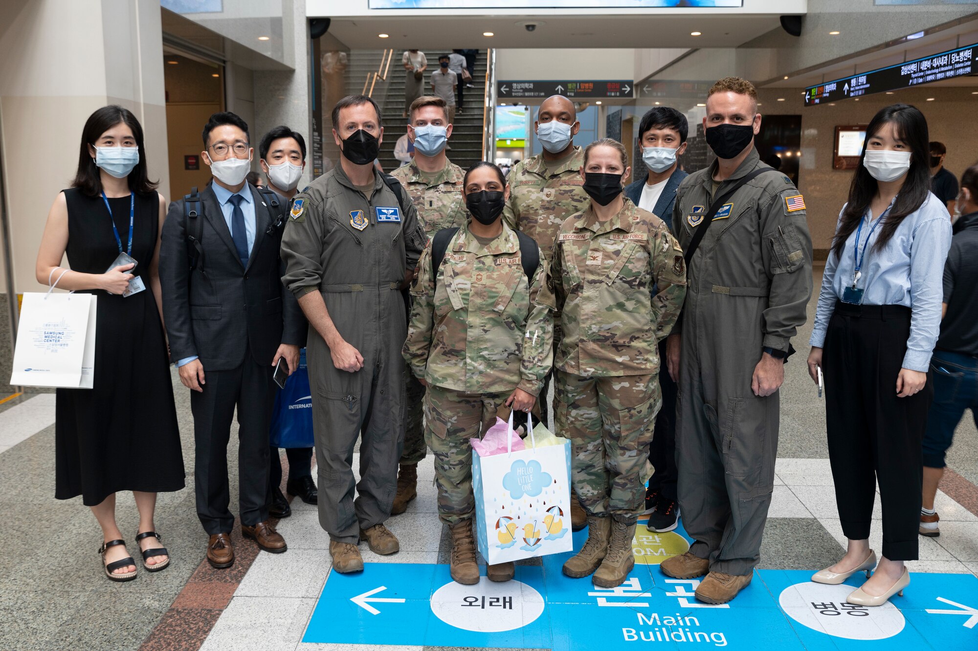 The 51st Medical Group leadership team poses for a photo at the Samsung Seoul Hospital, Republic of Korea.