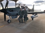 U.S. Air Force Lt. Col. Daniel Griffin, an A-10C Thunderbolt II pilot assigned to the 104th Fighter Squadron, Maryland Air National Guard, with a pilot from the Brazilian Air Force during Exercise Tapio in Campo Grande, Brazil, Aug. 24, 2022. Exercise Tapio is a Brazilian combat search and rescue and close air support exercise that ended Aug. 31.