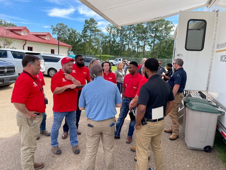 U. S. Army Corps of Engineers (USACE) Vicksburg District engineers were on site at the O.B. Curtis Water Treatment Plan, Sept. 1, 2022, after receiving a FEMA ESF#3 mission assignment to perform initial assessments of the pumping system and electrical system. The U.S. Army Corps of Engineers in coordination with FEMA is committed to working with our federal, state, and local partners to provide assistance to the citizens and City of Jackson, Mississippi. (USACE photo by Sabrina Dalton)