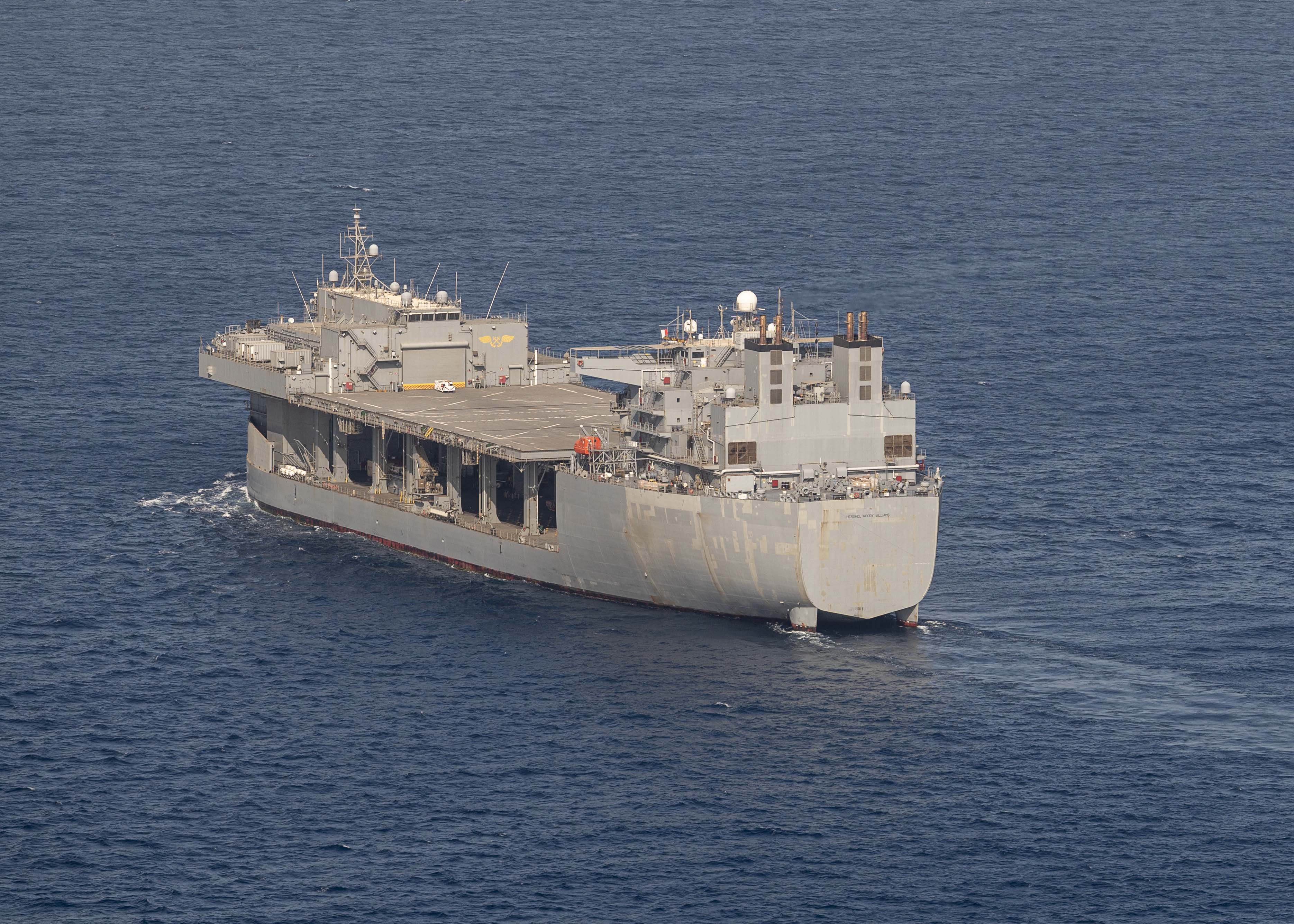USS Hershel Woody Williams (ESB 4) swaps crew in Ghana gt United