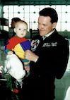 Paquette with his son, Andrew, who now flies Army CH-47 helicopters for the Army.