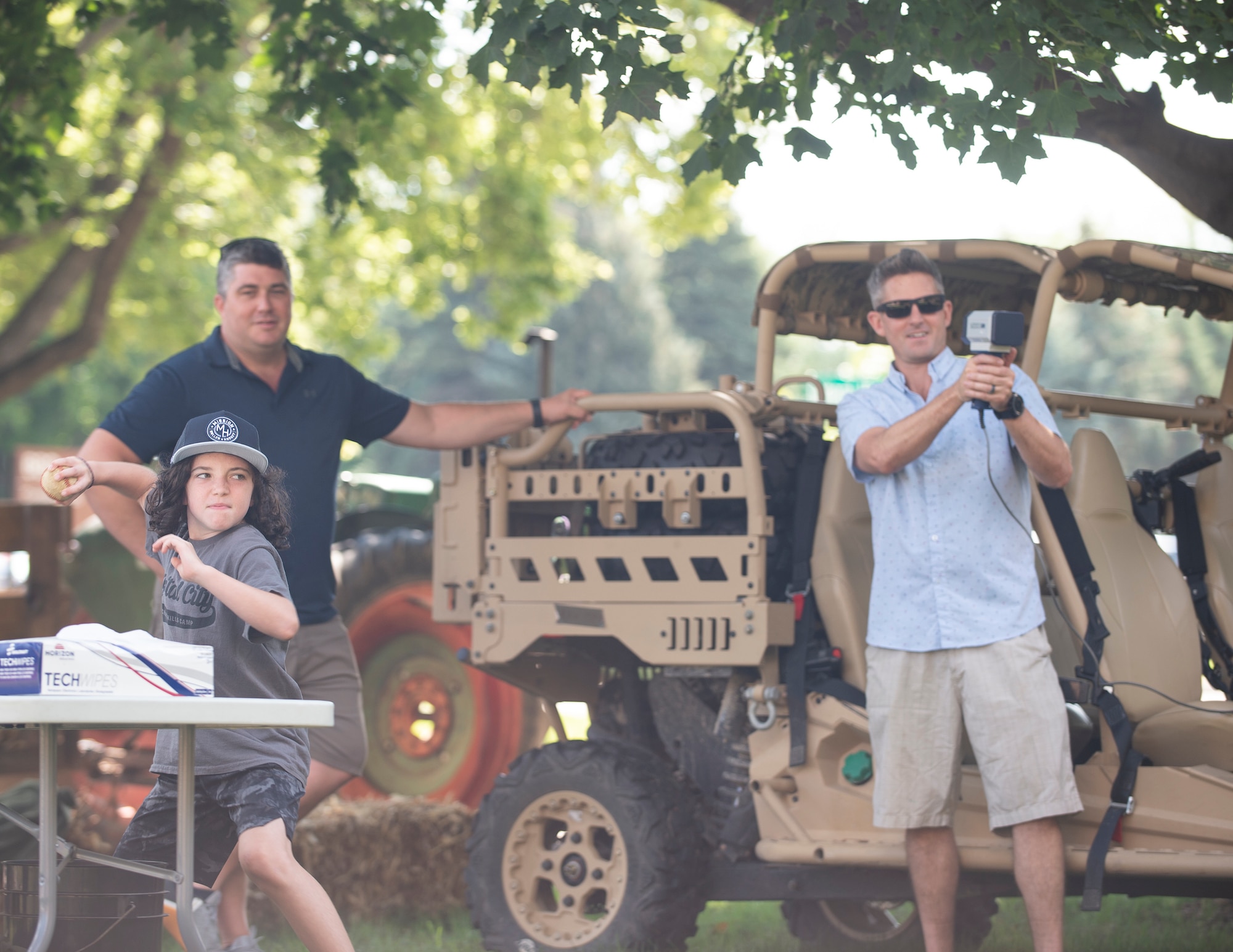 U.S. Air Force Airmen from the 133rd Airlift Wing, along with their families and friends, take part in Family Day activities in St. Paul, Minn., Aug. 21, 2022.