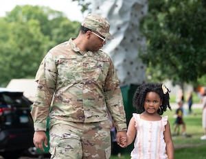 U.S. Air Force Airmen from the 133rd Airlift Wing, along with their families and friends, take part in Family Day activities in St. Paul, Minn., Aug. 21, 2022.