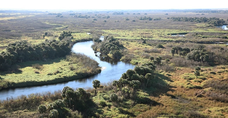 Restored Kissimmee River and floodplain