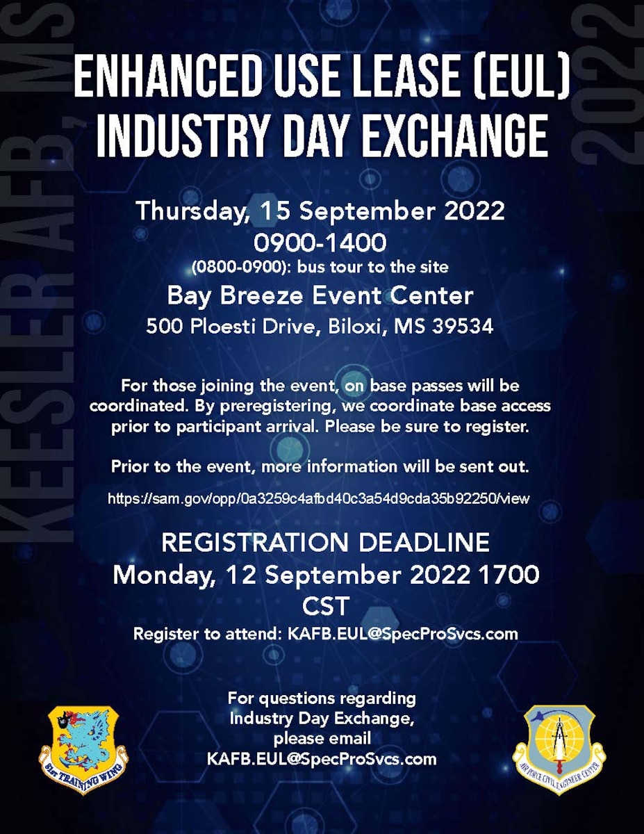 Air Force to host Industry Day for Keesler Air Force Base > Keesler Air