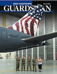 The 2022 summer issue of New Hampshire Guardsman features a patriotic paint job for the "Spirit of Portsmouth" KC-46A Pegasus in Alaska; Innovative Readiness Training mission in Cherokee Nation; Cabo Verdean minister of defense's New Hampshire visit; state military reservation's Heritage Room dedication ceremony in memory of Medal of Honor recipient, Capt. Harl Pease Jr.; NHNG leadership trip to El Salvador; Officer Candidate School training in Center Strafford; search and rescue training in Pembroke; chief of National Guard Bureau's visit to Pease ANG Base; Brig. Gen. John Pogorek and Col. Nelson Perron promotions; Ranger assessments; and Winston P. Wilson national marksmanship matches in Arkansas.