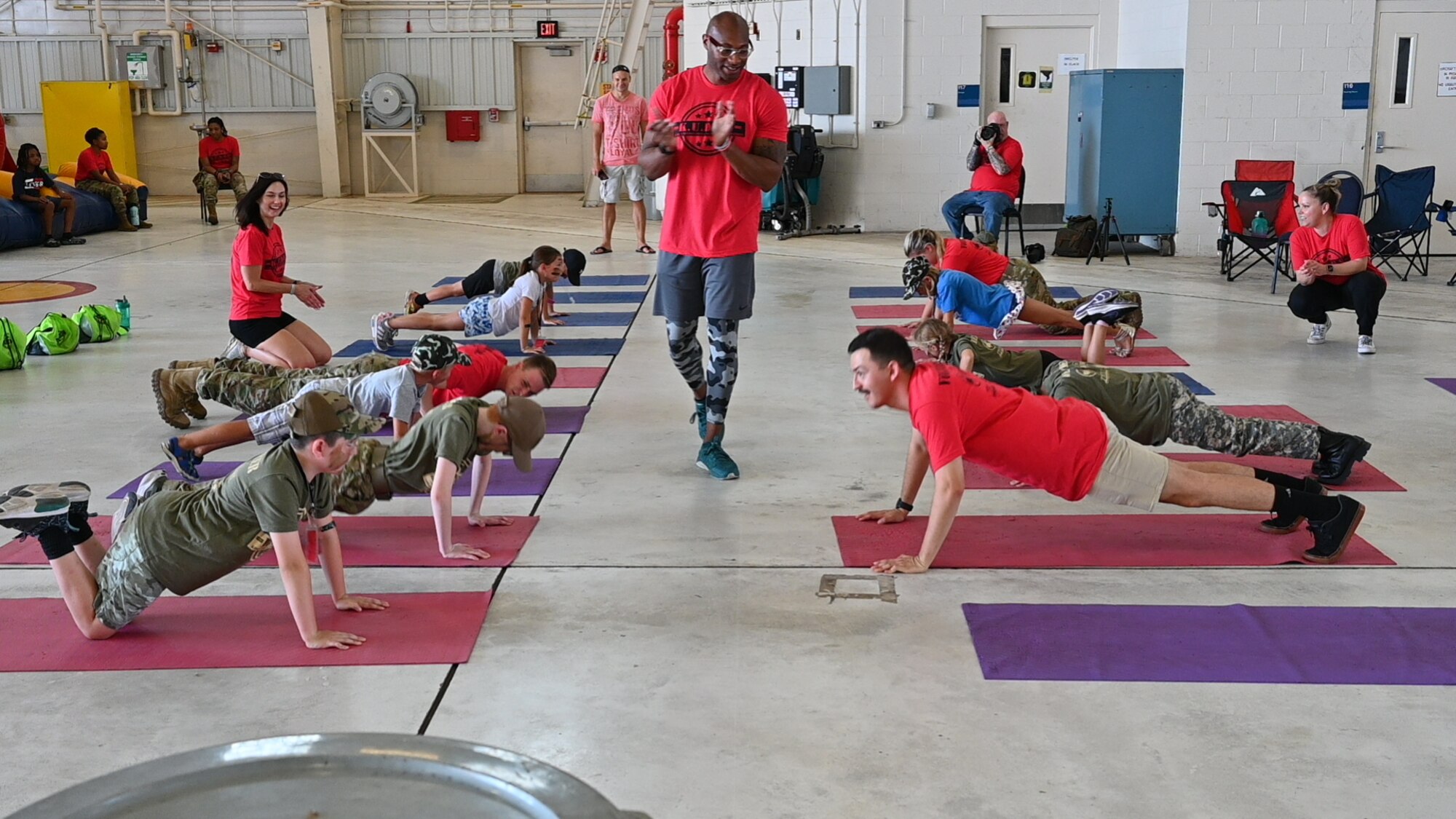 kids doing pushups