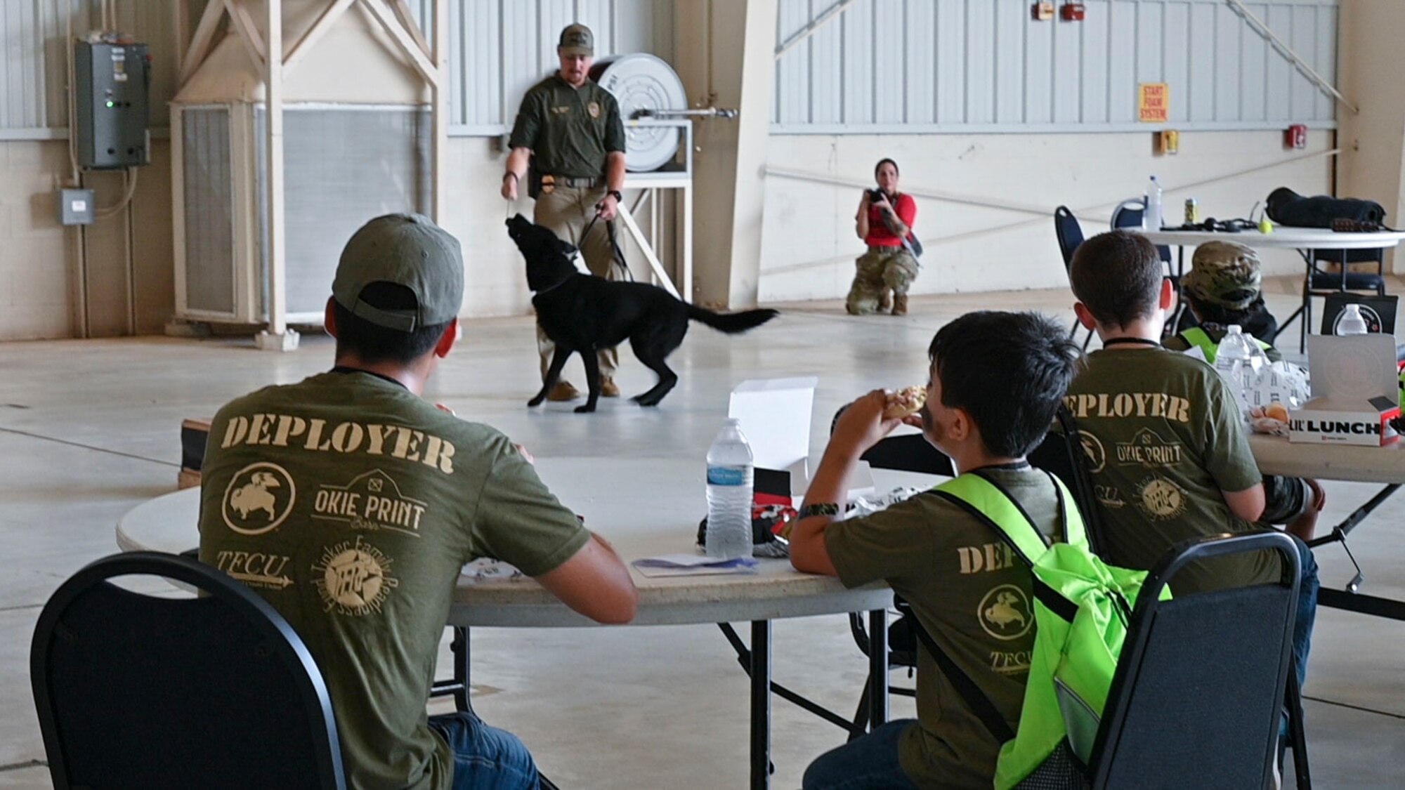 dog handler with dog