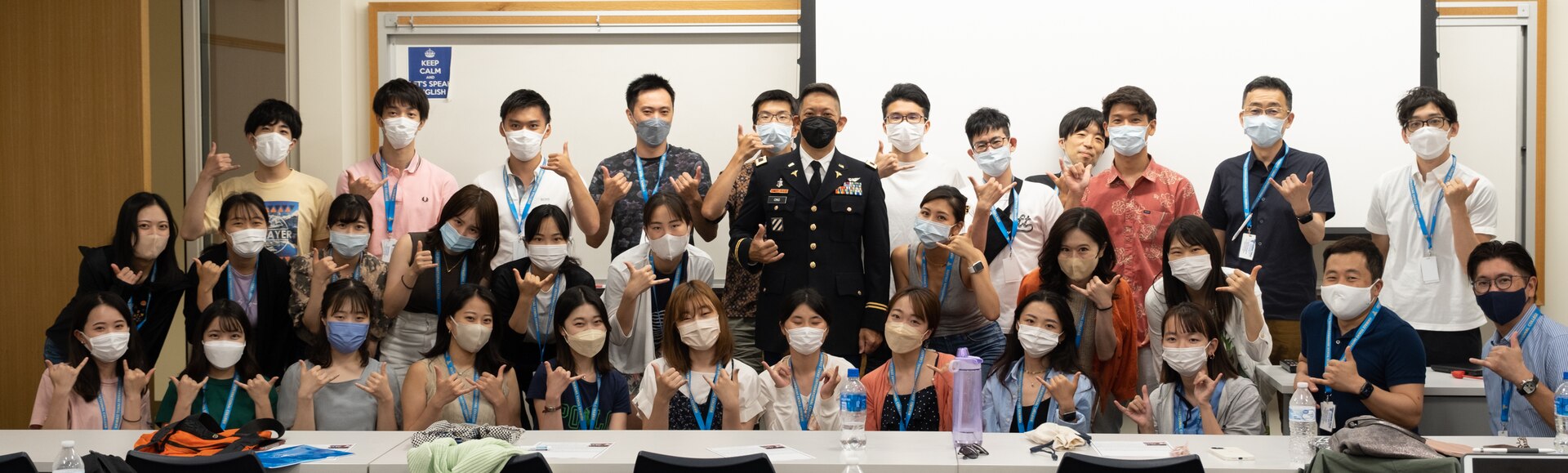 Tripler Army Medical Center's Col. Bruce Ong visits Hawaii Tokai International College