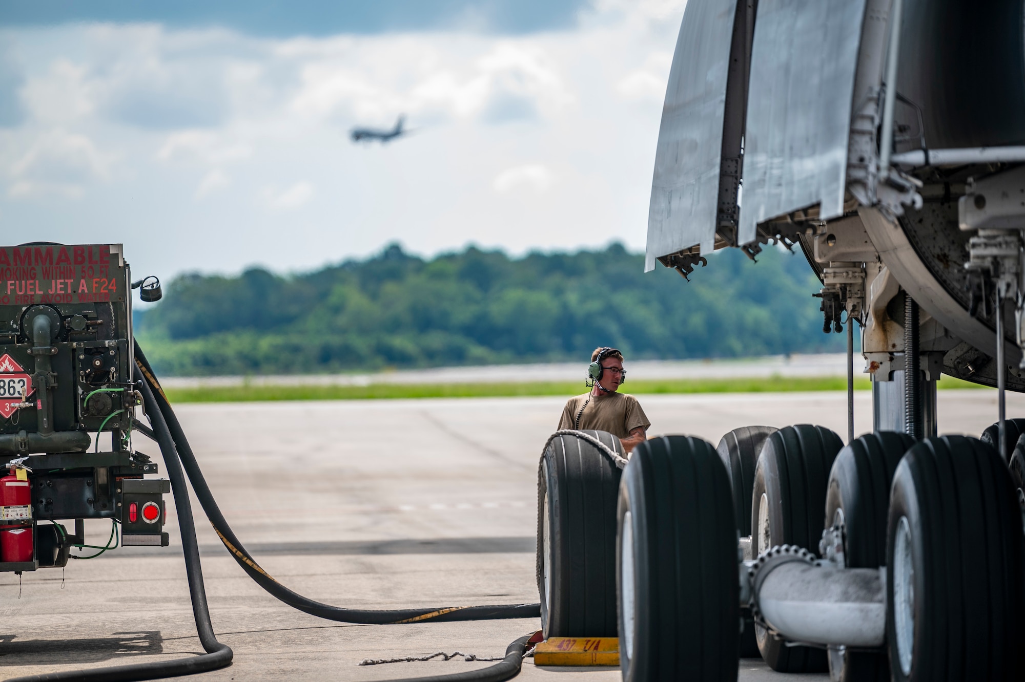 The C-5M delivered over 90,000 pounds of humanitarian aid through the Denton Program. The Denton Program allows private U.S. citizens and private organizations to transport humanitarian goods to approved countries in need.