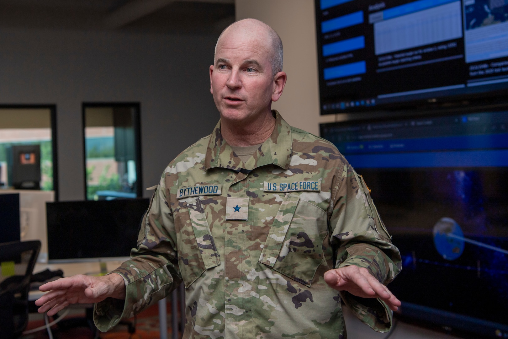 Man in military uniform speaking