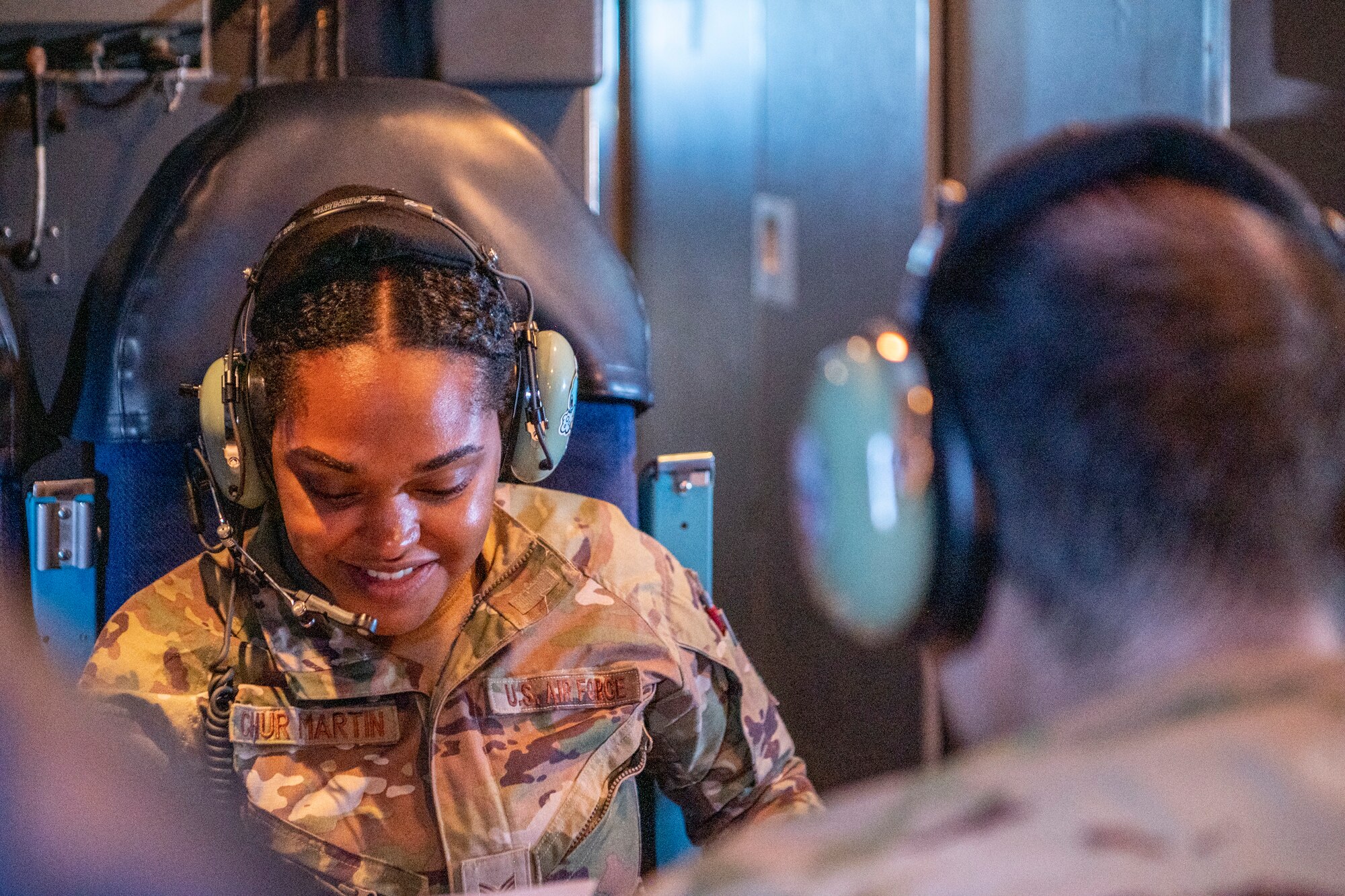 The C-5M delivered over 90,000 pounds of humanitarian aid through the Denton Program. The Denton Program allows private U.S. citizens and private organizations to transport humanitarian goods to approved countries in need.