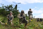 During annual training, infantry Soldiers of the Minnesota National Guard’s 1st Combined Arms Battalion – 194th Armor are air inserted into a narrow landing zone on Camp Ripley in Minnesota Aug. 19, 2022, by CH-47 Chinook aircrews of Bravo Company, 3rd Battalion – 126th Aviation Regiment.