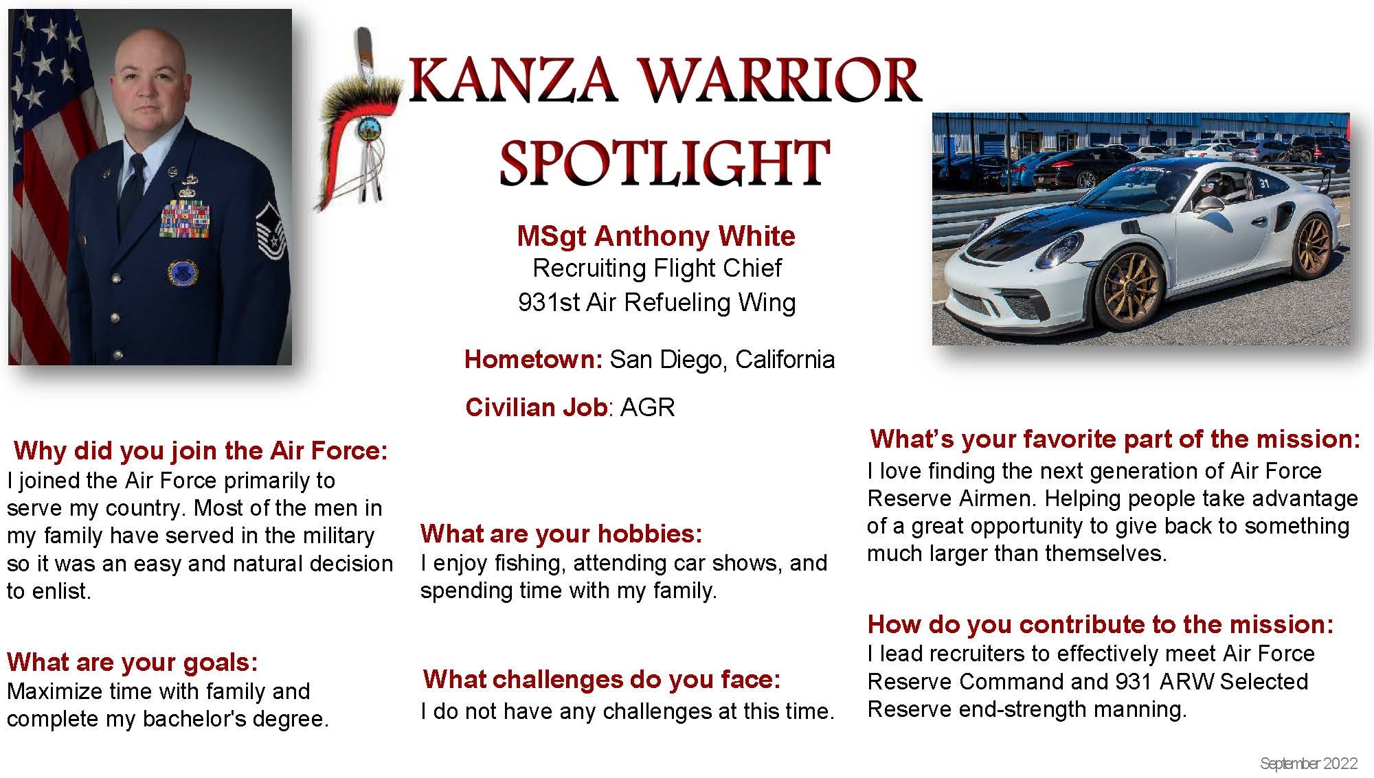 KANZA Warrior Spotlight September 2022