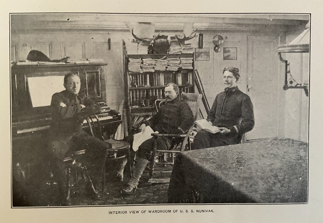 Interior view of wardroom of U.S.S. Nunivak