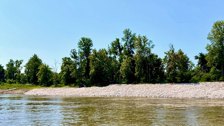 The Memphis District recently finished the first Infrastructure Investment and Jobs Act (IIJA) funded construction project on the Mississippi River near Caruthersville, Missouri.

The Corps partnered with the Lower Mississippi River Committee (LOMRC) and commercial towing industry to complete the $1.15 million revetment maintenance project at Little Cypress near Mississippi River Mile 863.