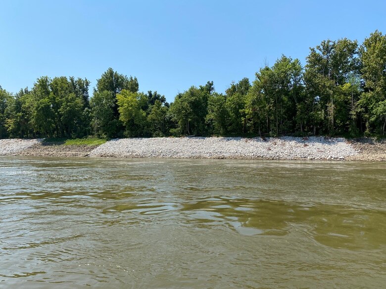 The Memphis District recently finished the first Infrastructure Investment and Jobs Act (IIJA) funded construction project on the Mississippi River near Caruthersville, Missouri.

The Corps partnered with the Lower Mississippi River Committee (LOMRC) and commercial towing industry to complete the $1.15 million revetment maintenance project at Little Cypress near Mississippi River Mile 863.