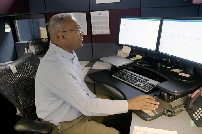 Man at desk
