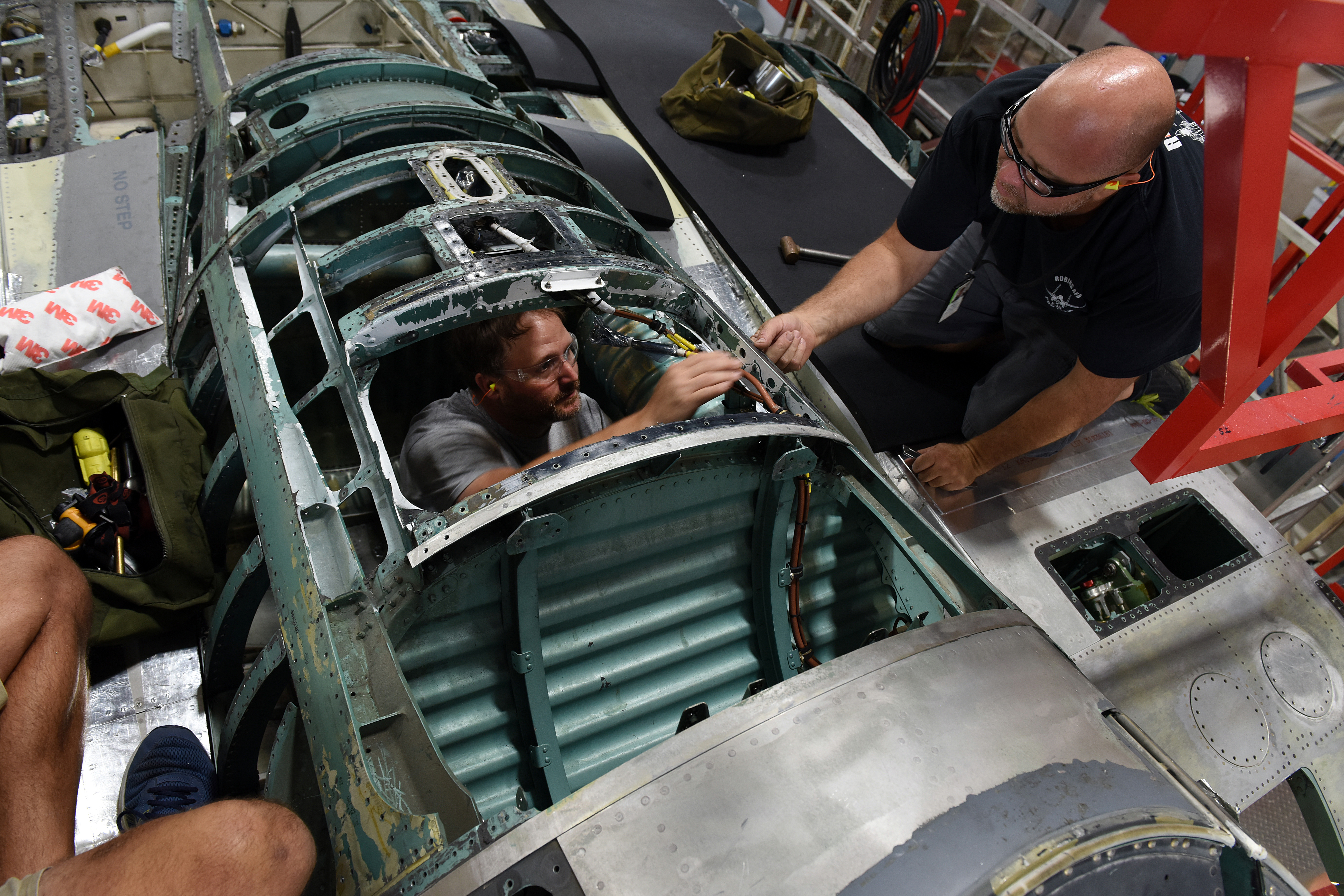 Sheet Metal Mechanics work on an F-15